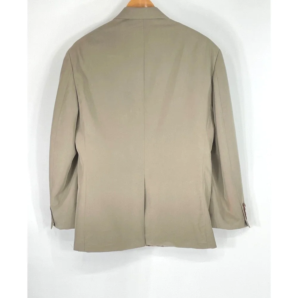 Lauren Ralph Lauren Mens Blazer 42S Sport Coat Tan Olive Paisley Preppy